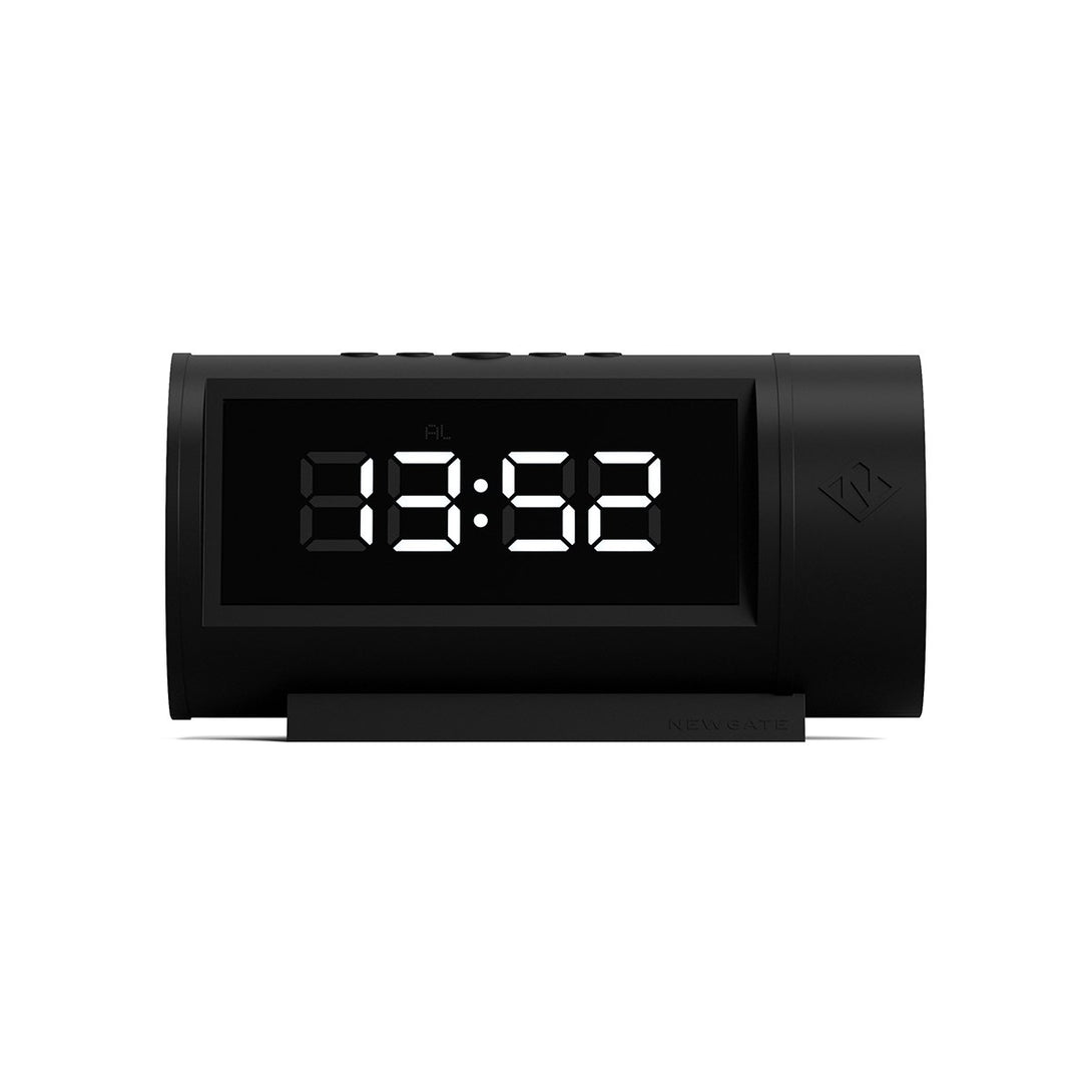 Digital Pil Alarm Clock | Black with Black LCD Display - Front