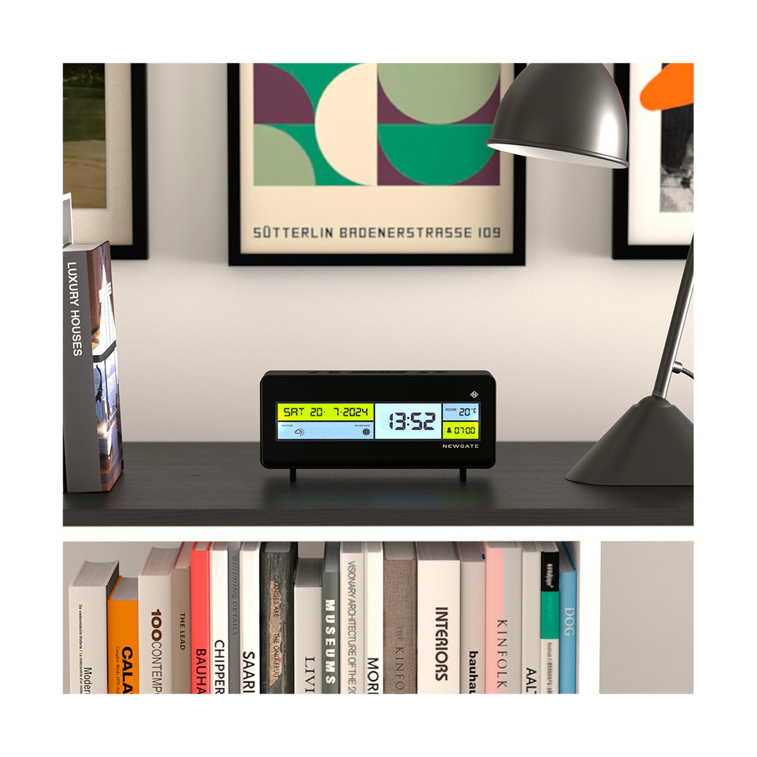 Digital Alarm Clock with Black, Yellow, White & Grey LCD Display - Futurama - LCD-FUTUR1 - Front