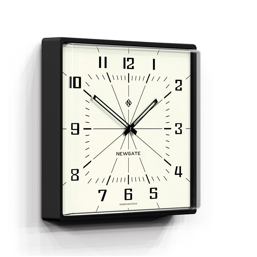 Mid-Century Wall Clock | Cream Dial & Black Case | Skew