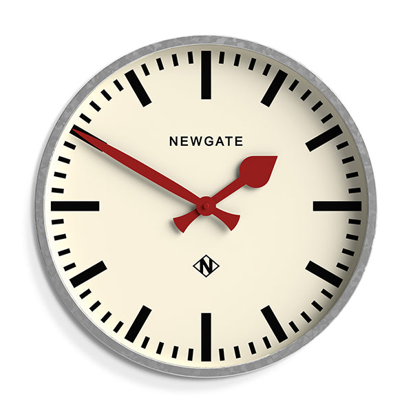 Newgate Universal railway wall clock in galvanised