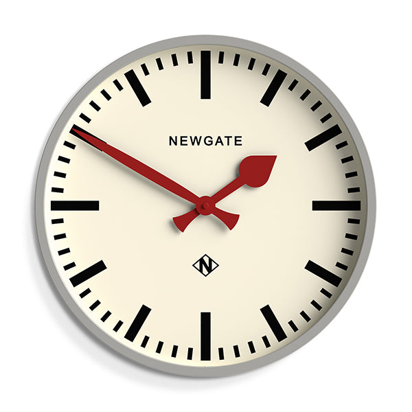 Newgate Universal railway wall clock in grey